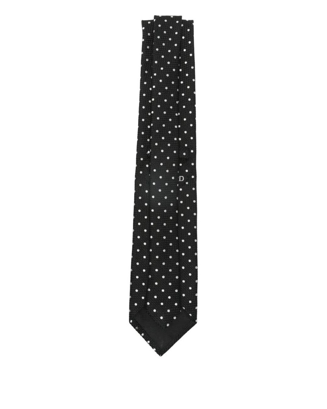 Tom Ford Black Printed Pointed Tie for men