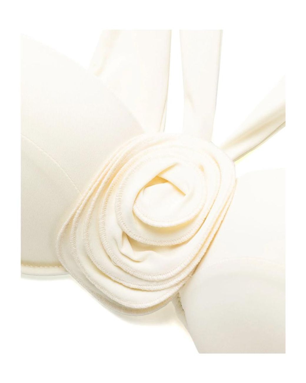 LaRevêche White Flower-Detail Bikini Set
