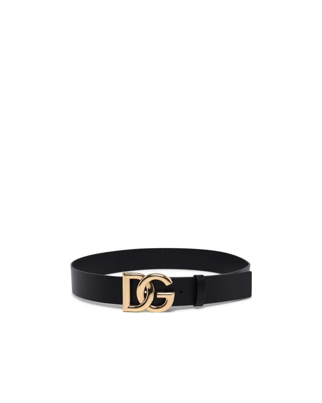 Dolce & Gabbana White Dg Logo Buckle Belt for men