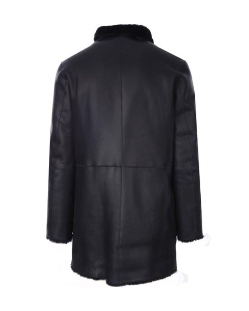 Giorgio Armani Blue Double-Breasted Reversible Coat for men