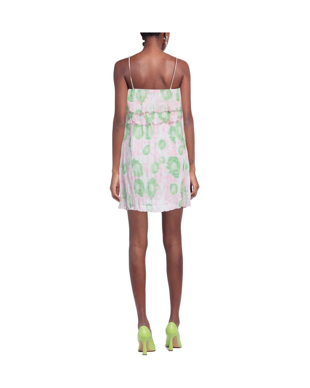 Ganni White Colorful Sleeveless Dress