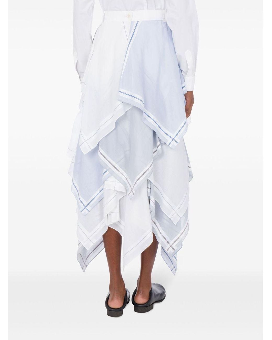 Moschino White Asymmetric Maxi Skirt