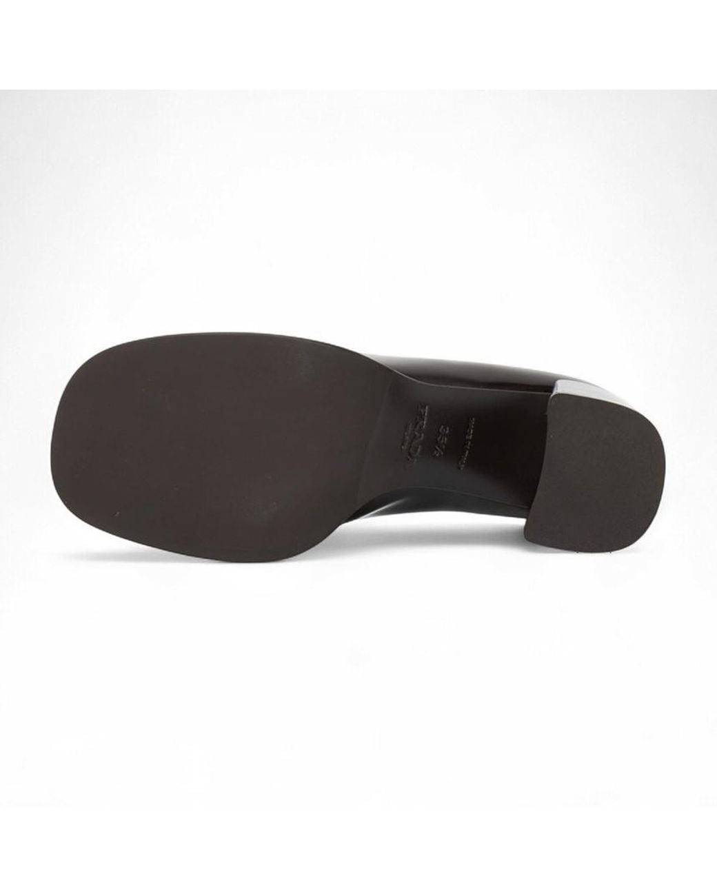 Prada Black Triangle-Logo High Heels