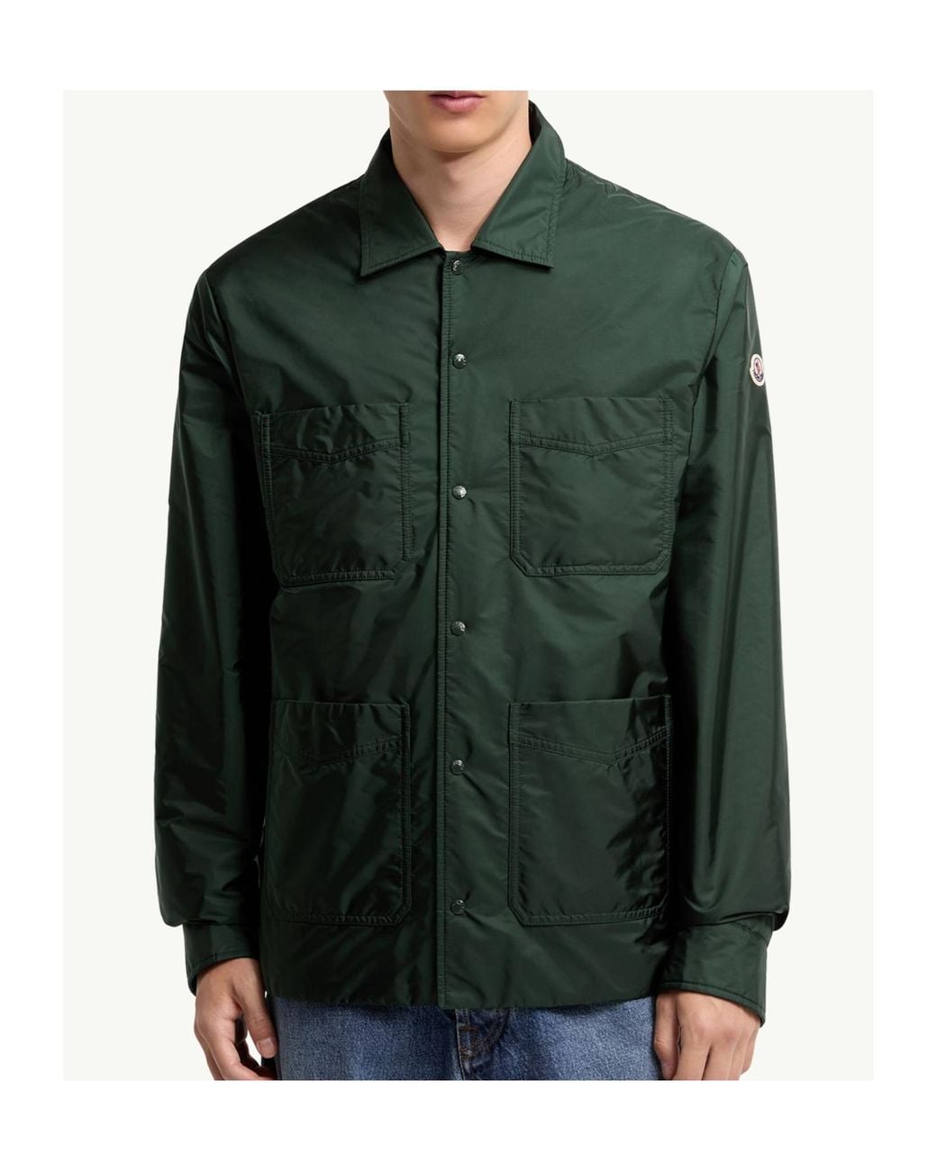 Moncler Green Shirt Jacket Jacket for men