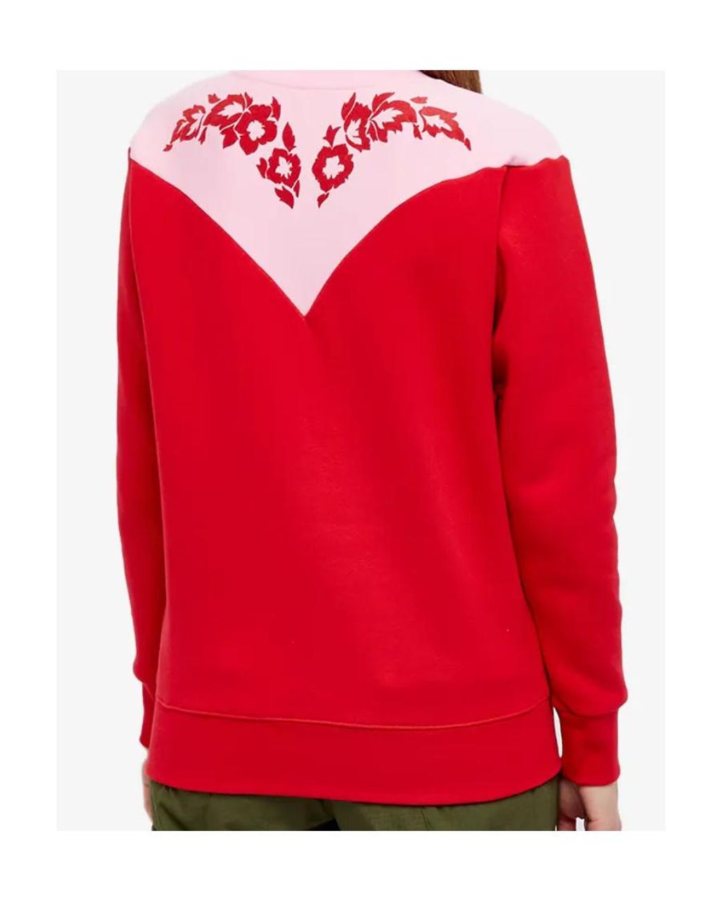 KENZO Red Floral Yoke Sweatshirt