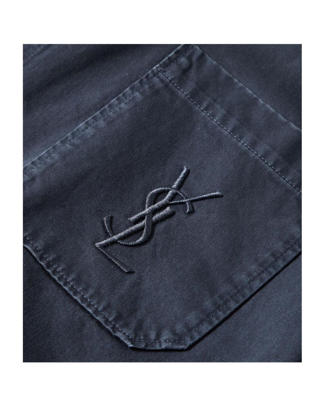 Saint Laurent Blue Workwear Shirt Jacket for men