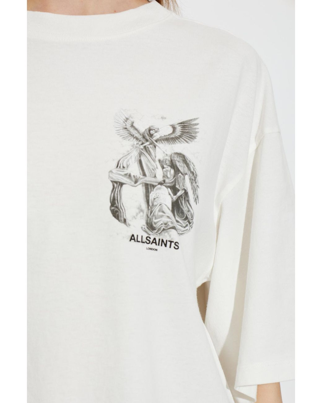 AllSaints White Graphic-Print T-Shirt