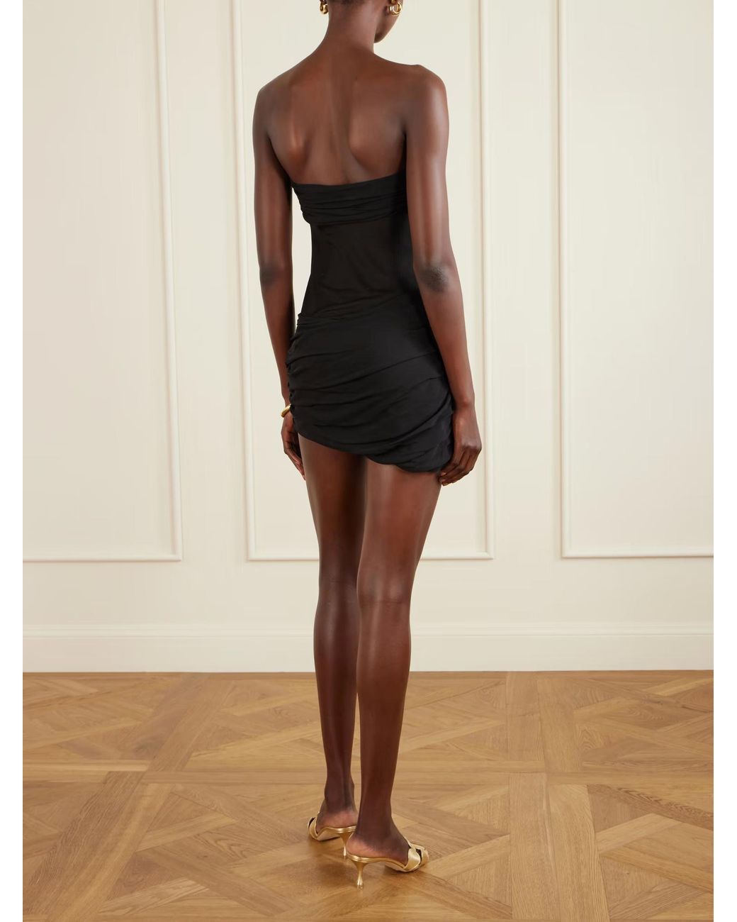 Christopher Esber Black Christo Ribbed Knit Mini Dress