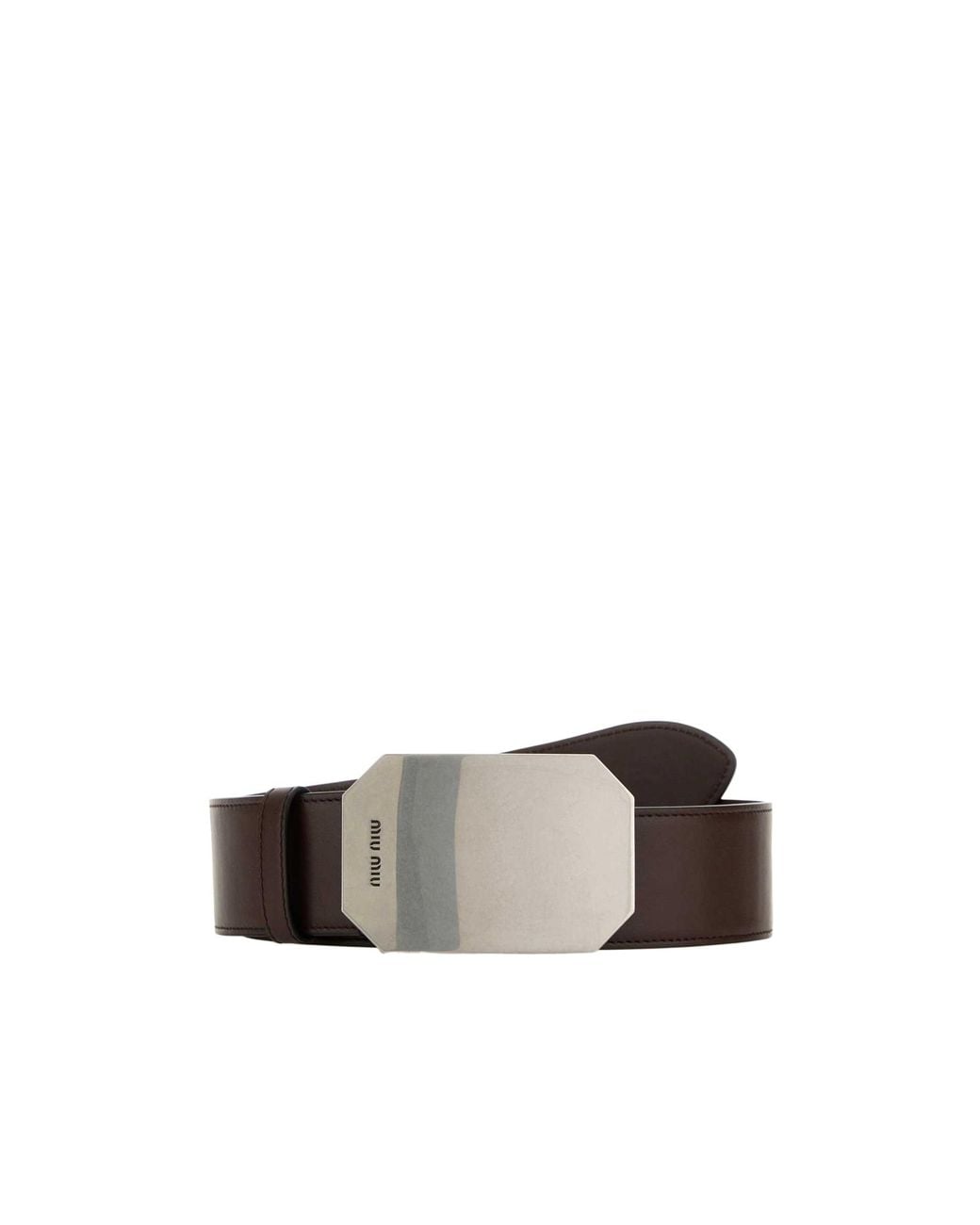 Miu Miu White Leather Belt