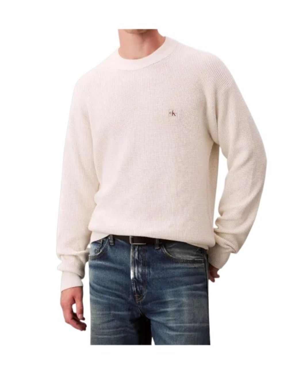 Calvin Klein Multicolor Waffle Knit Jumper for men