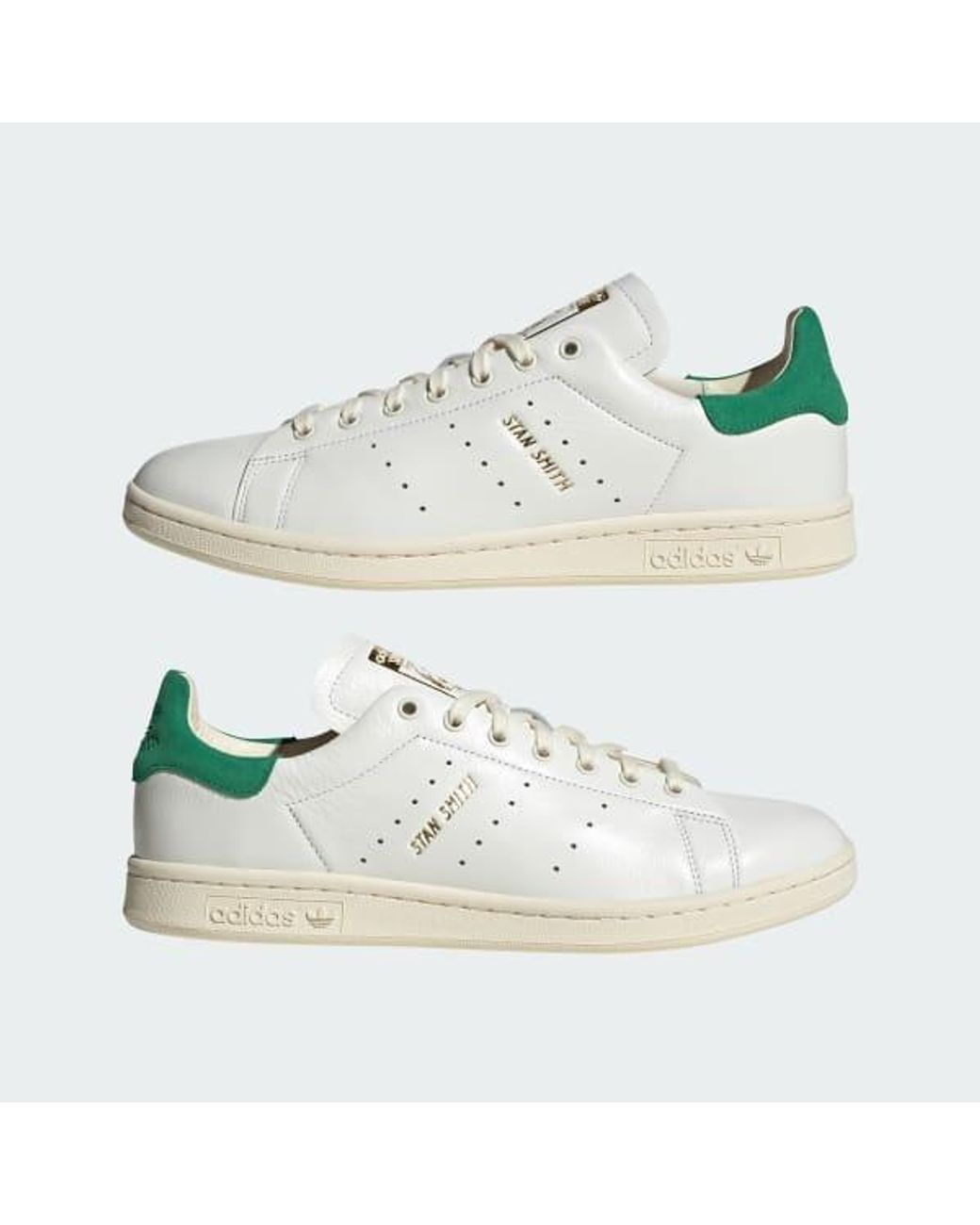Adidas White Originals Stan Smith Lux Lace-Up Sneakers for men