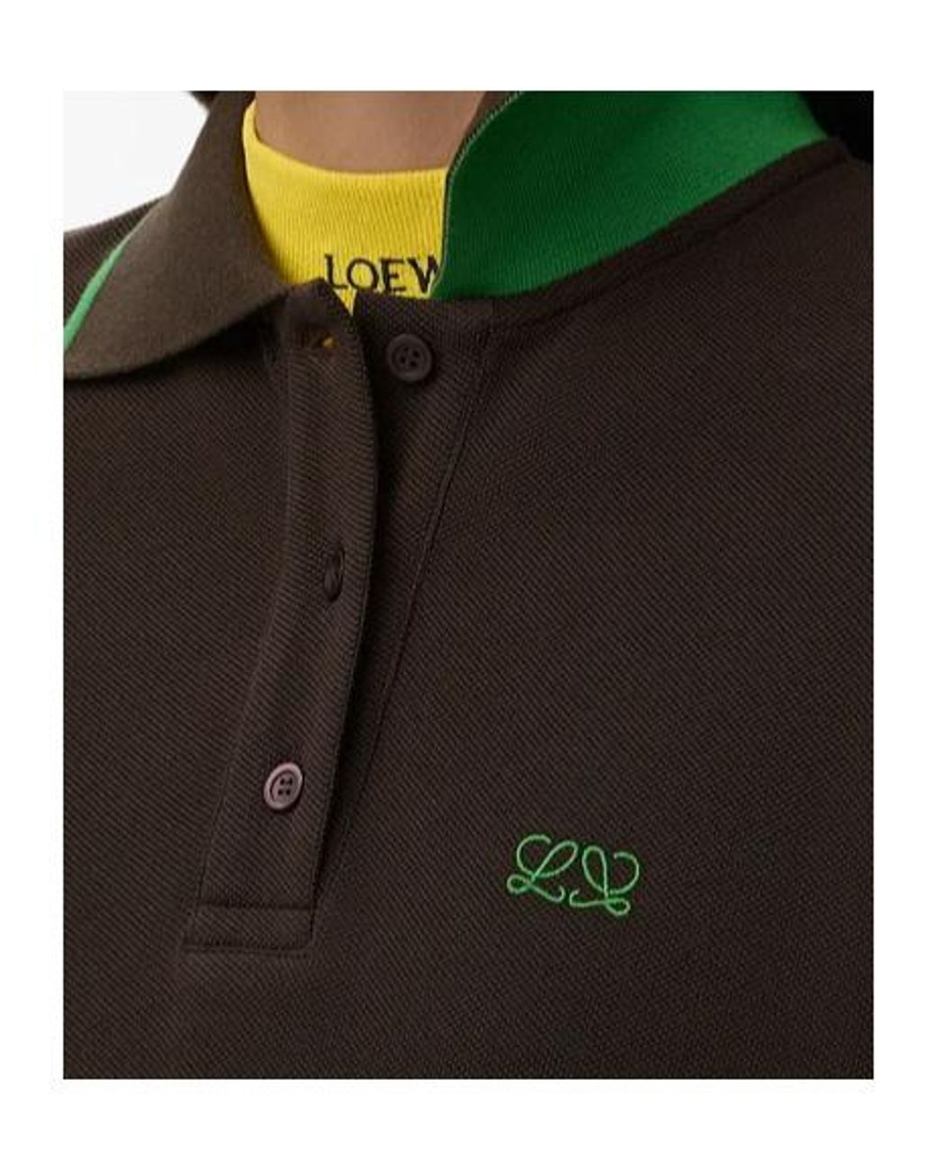 Loewe Brown Contrast Trim Polo Shirt