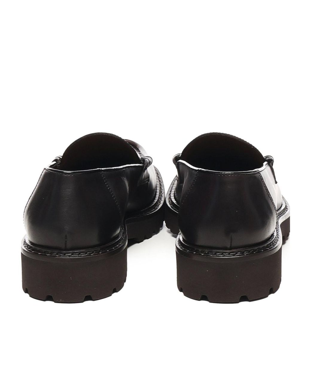 Doucal's Black Penny Slit Loafers for men