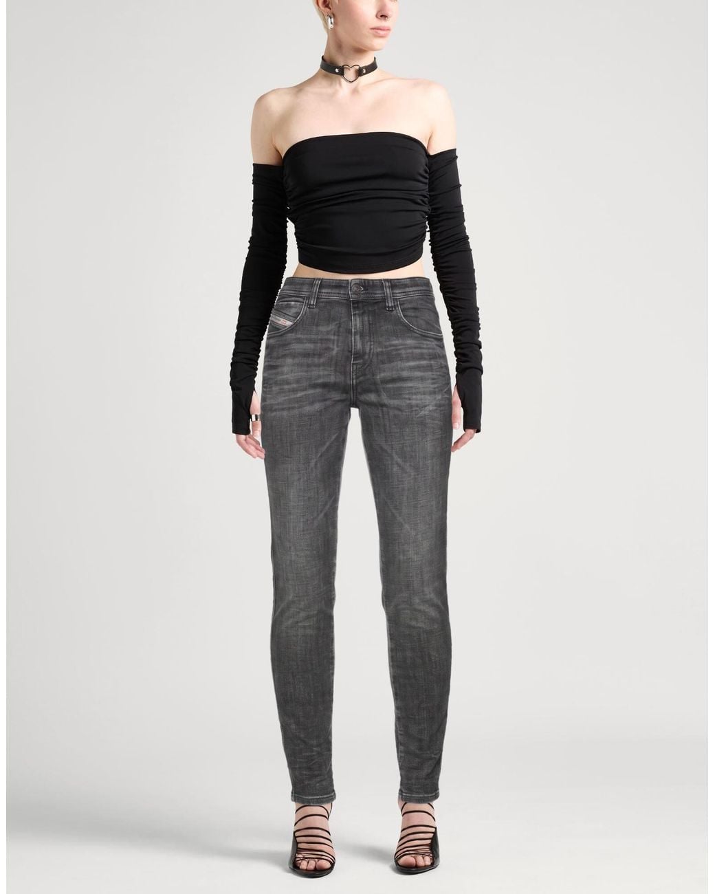 DIESEL Gray Denim Trousers