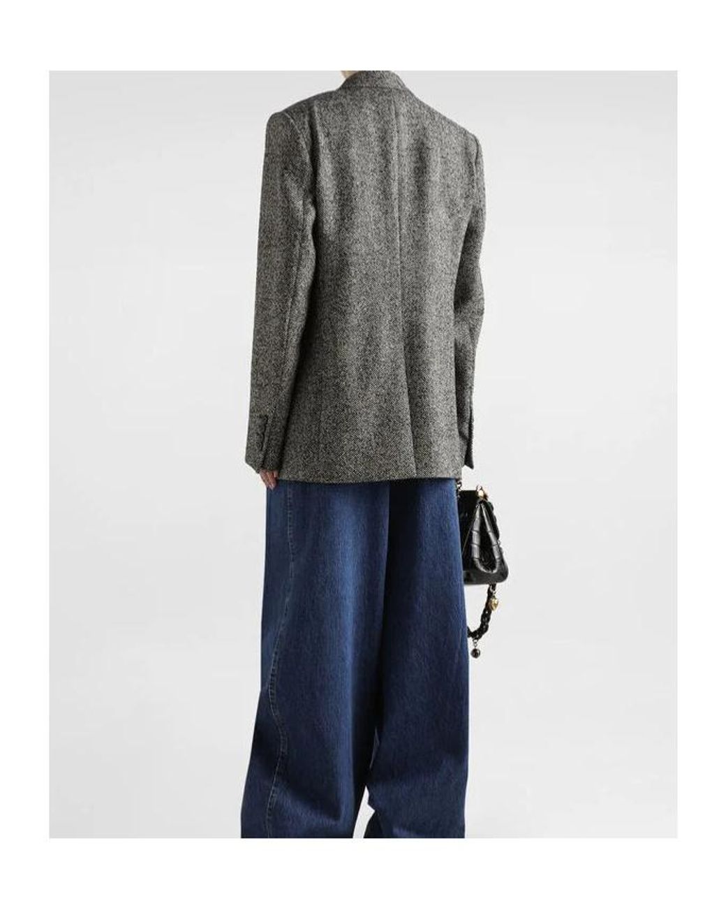 Dolce & Gabbana Gray Button-Fastening Blazer