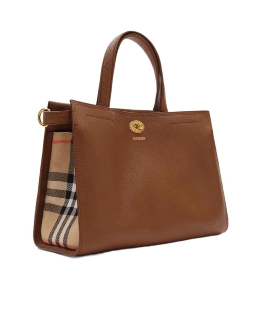 Burberry Brown Small Cotswolds Check Tote Bag