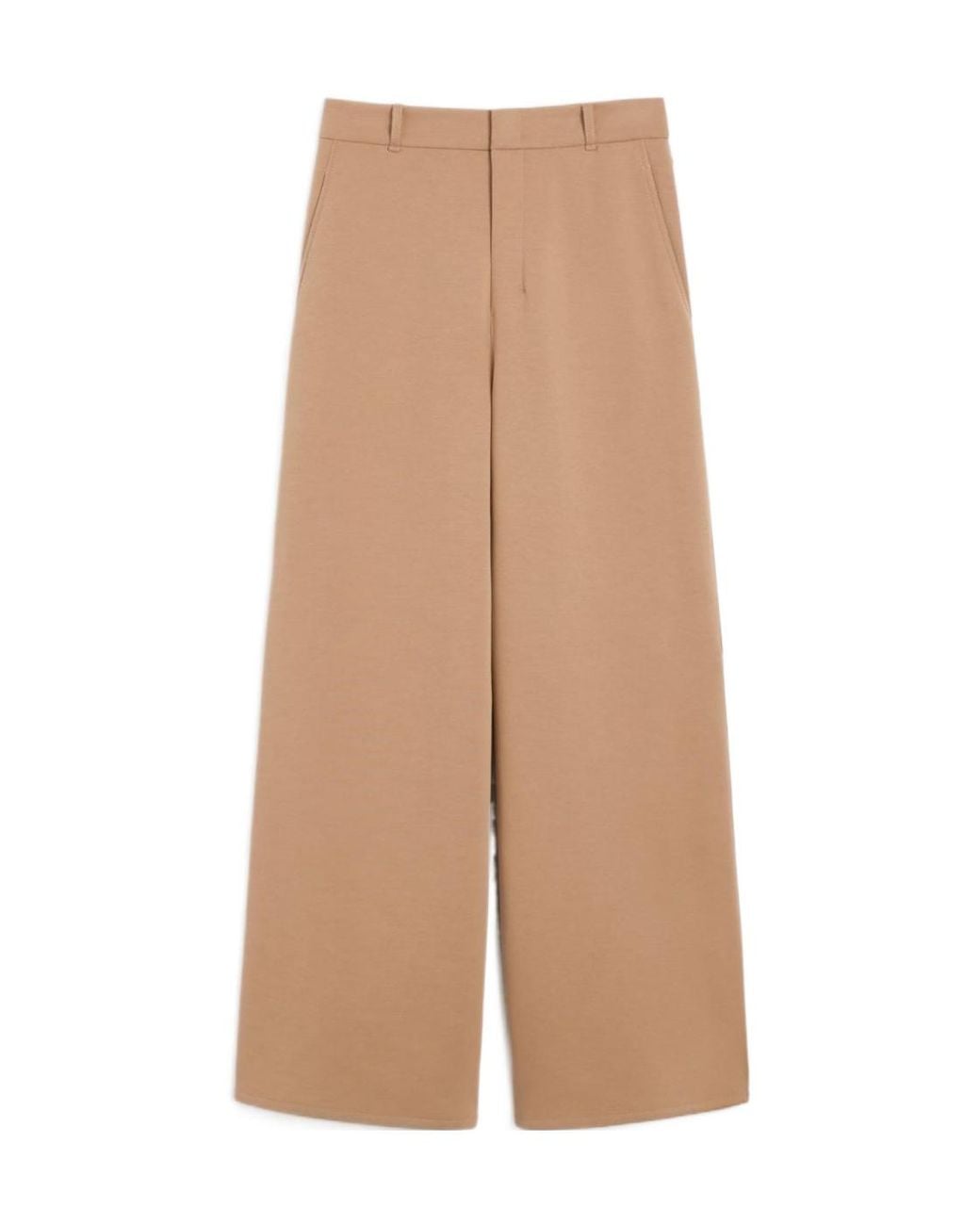 Max Mara Natural Merlot Wide Leg Trousers