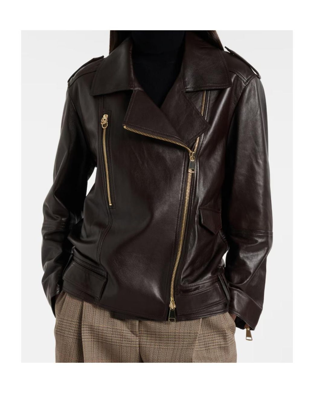 Dorothee Schumacher Black Sleek Statement Leather Biker Jacket