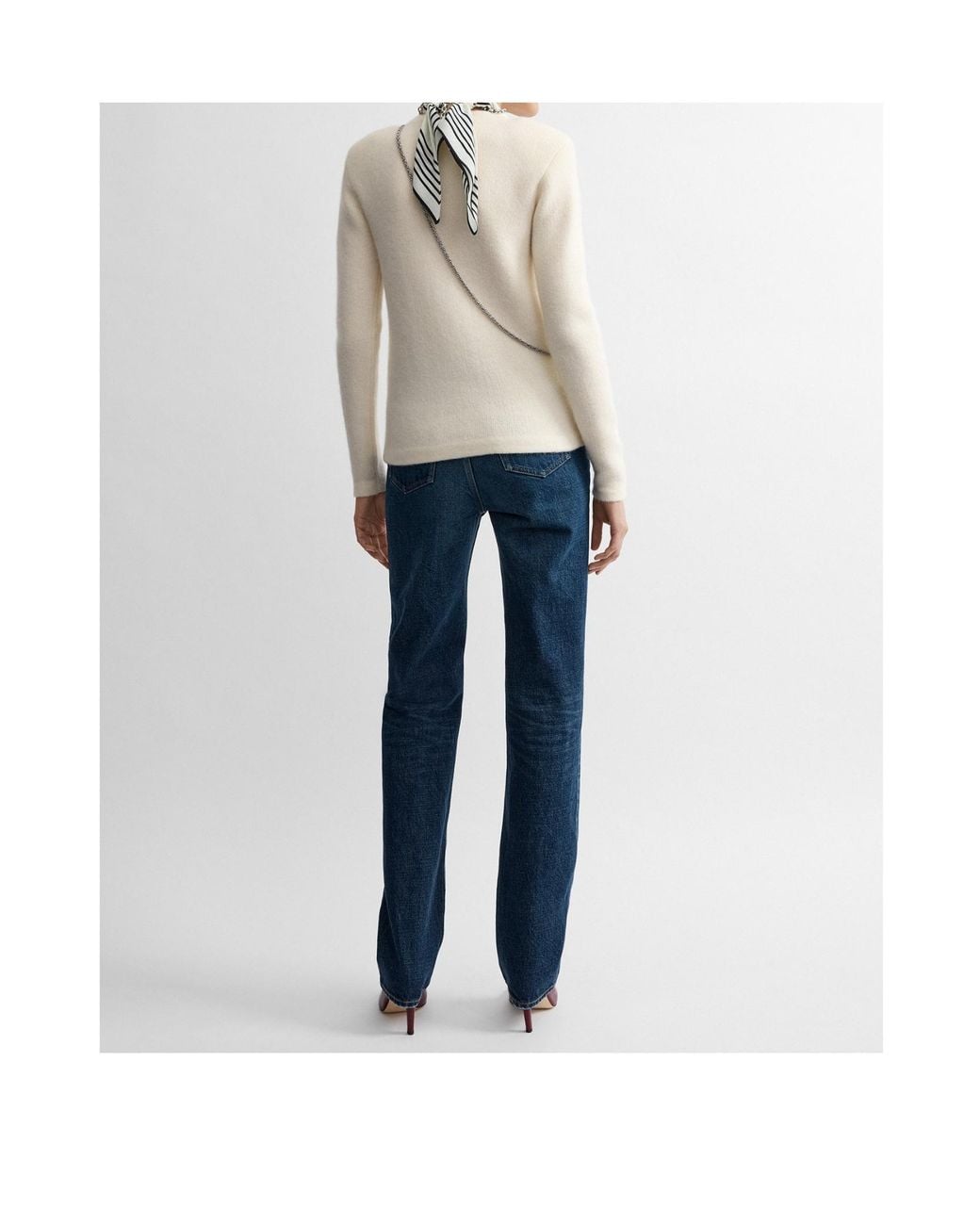 Totême White Crew-Neck Sweater