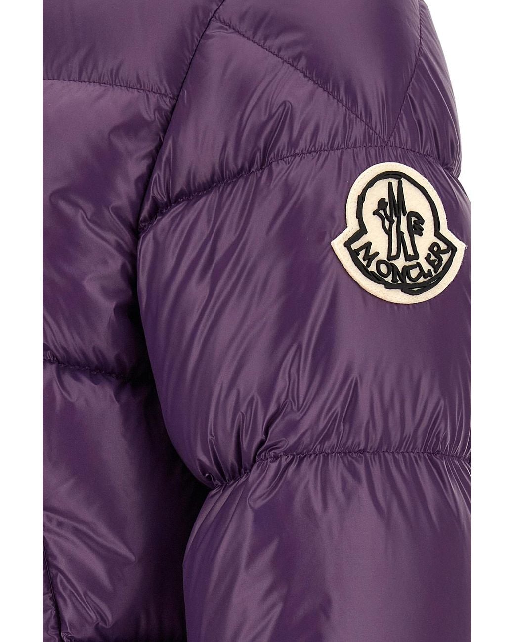 Moncler Purple Brendola Laqué Short Down Jacket for men