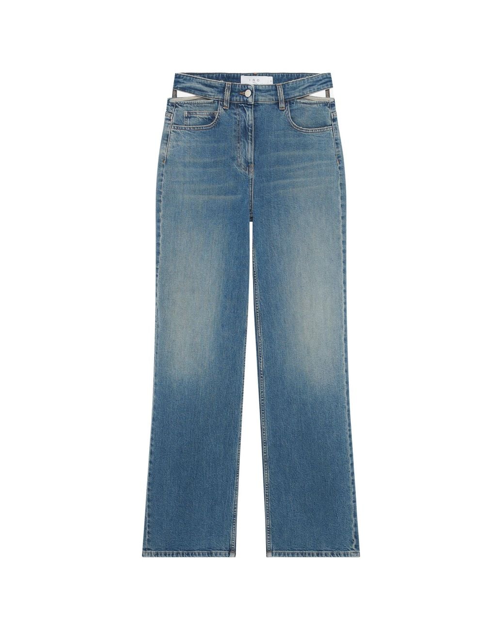 IRO Blue Lamberta Large Silhouette Hollowed-Out Jeans