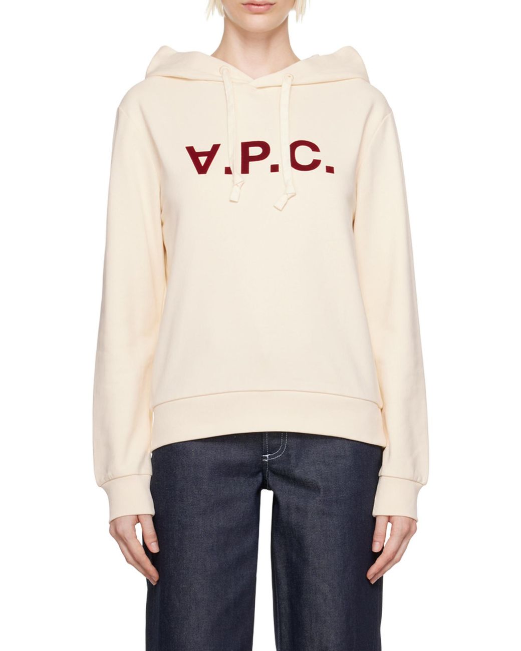 A.P.C. Metallic Logo Printed Drawstring Hoodie for men