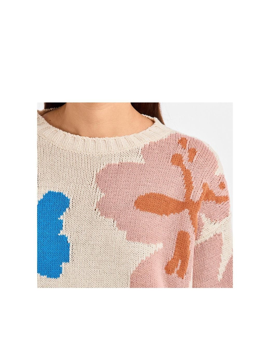 Weekend by Maxmara Blue Mock-Neck Knit Sweater
