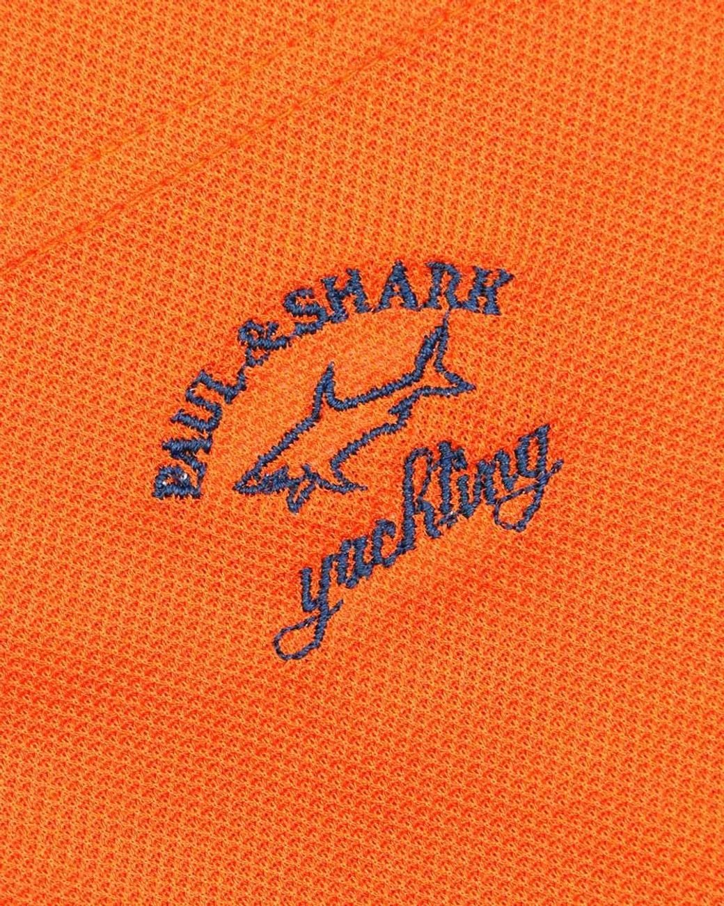 Paul & Shark Orange Logo Polo Shirt for men