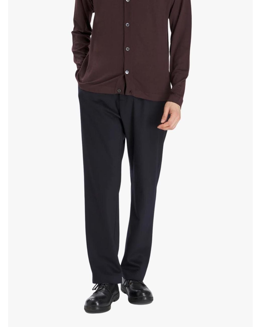 Barena Black Straight Leg Trousers for men