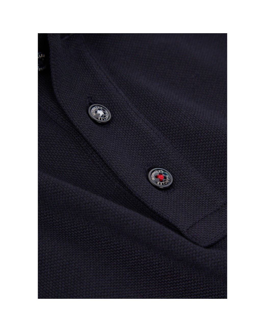 Moncler Blue Short-Sleeved Polo Shirt for men