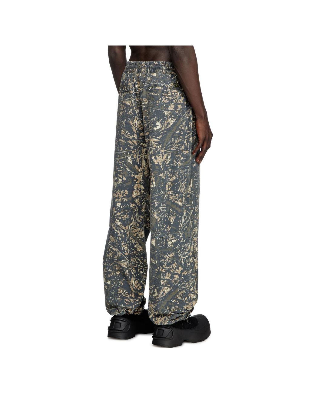 DIESEL Gray P-Lint Elastic Waist Trousers for men