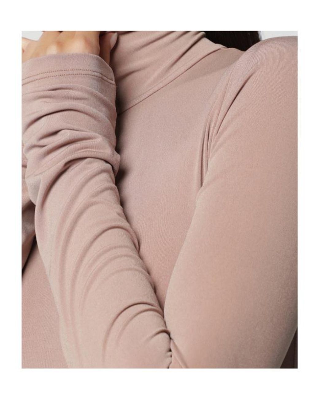 ANDAMANE Pink Ziggy Roll-Neck Bodysuit