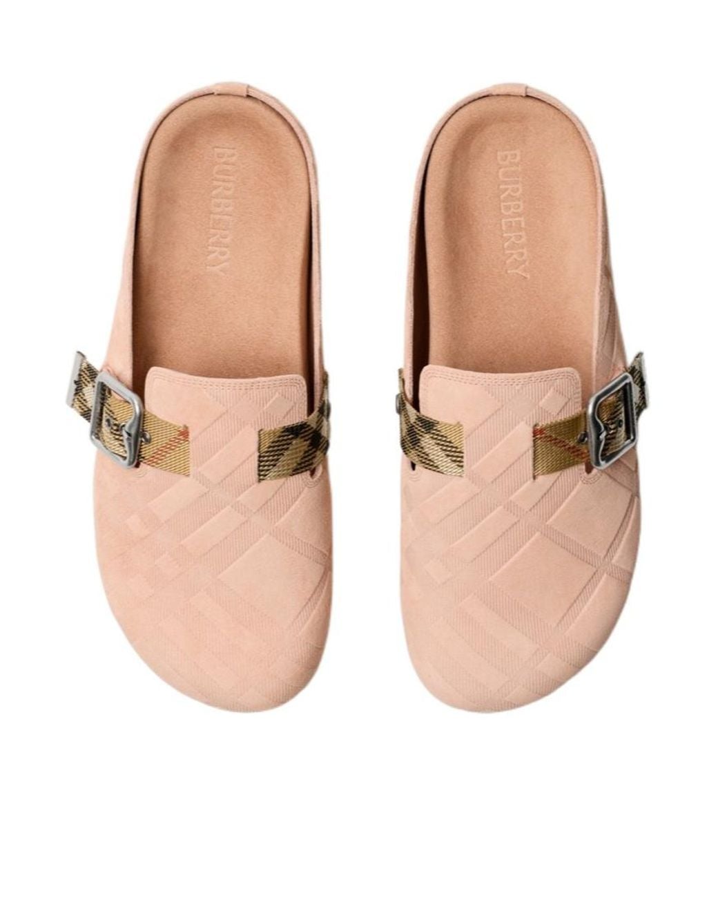 Burberry Pink Urchin Round-Toe Sandals