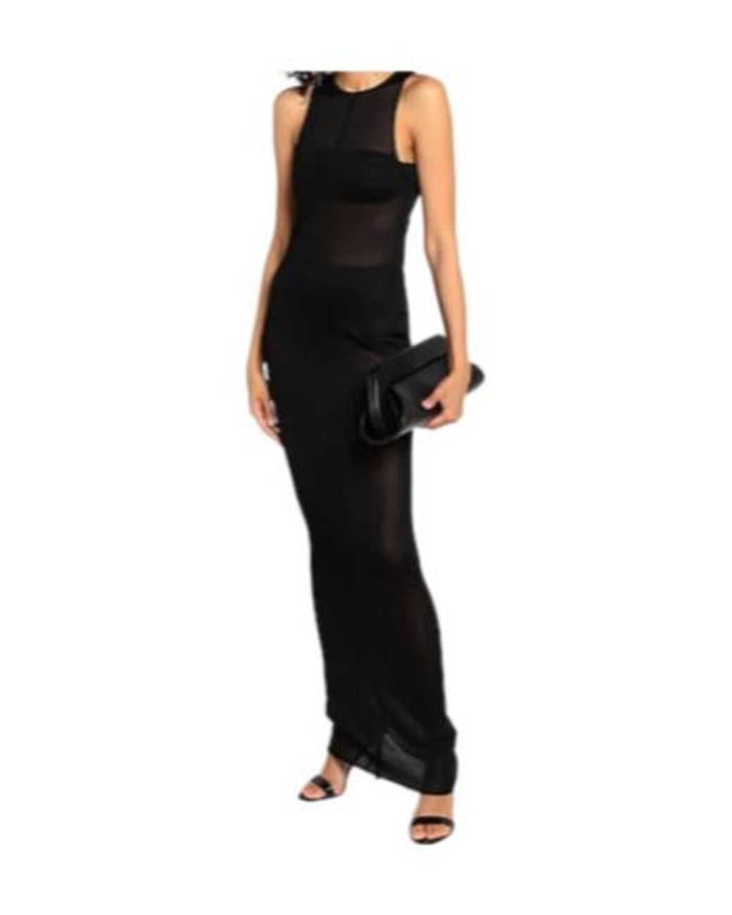 Saint Laurent Black Long Dresses