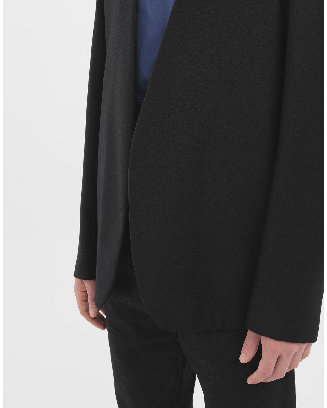 Maison Margiela Black Collarless Tailored Blazer for men