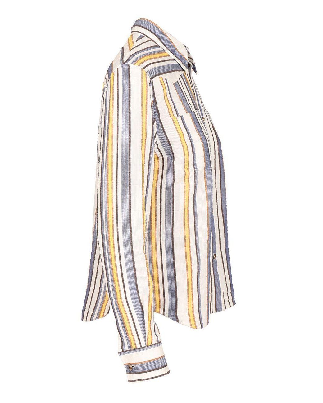 Céline White Lapel Long Sleeve Shirt