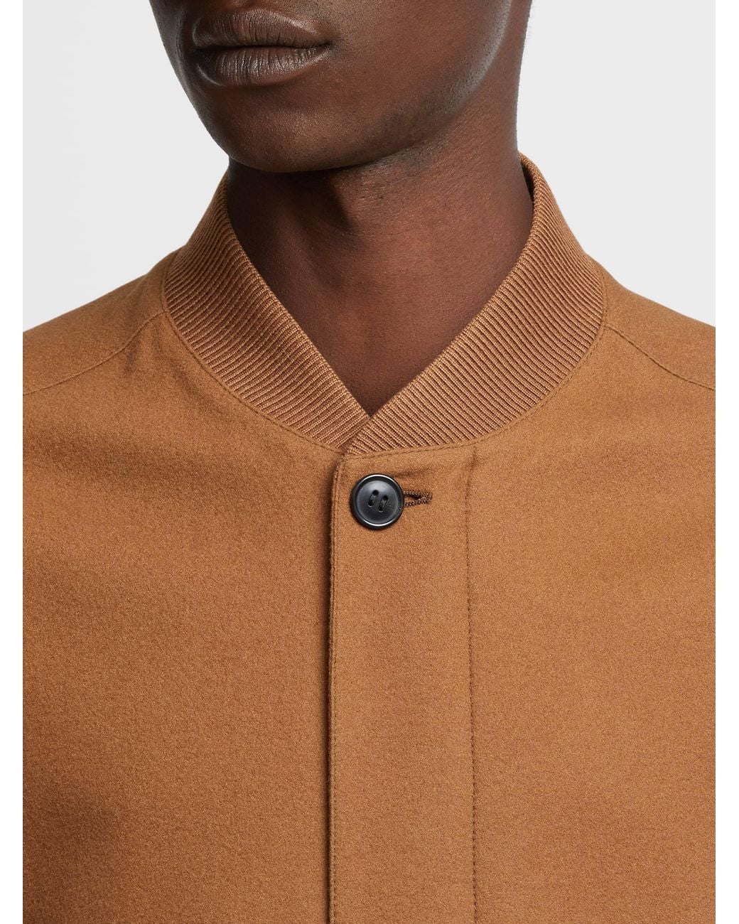 Zegna Brown Oasi Cashmere Bomber Jacket for men
