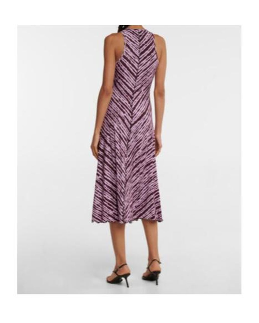 Proenza Schouler Purple Printed Jersey Midi Dress