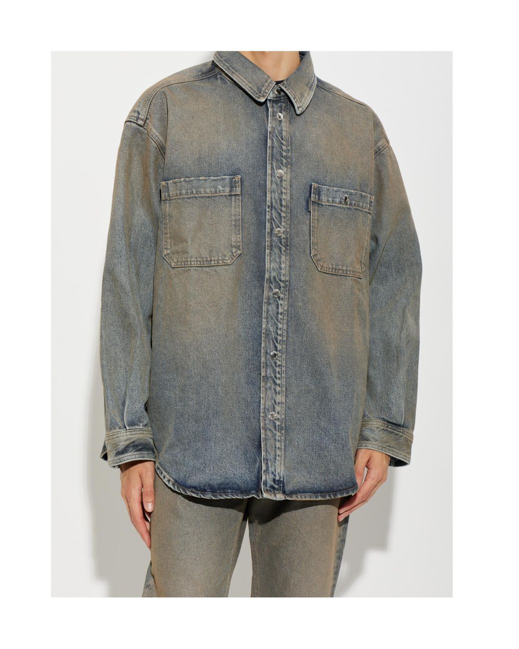 Haikure Gray Nelson Oversized Denim Shirt for men