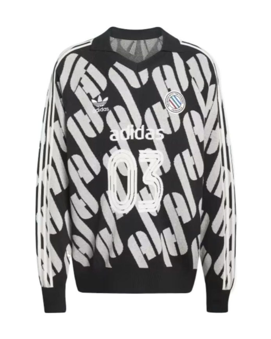 Adidas Black Originals Adicolor Polo Knit Jumper for men
