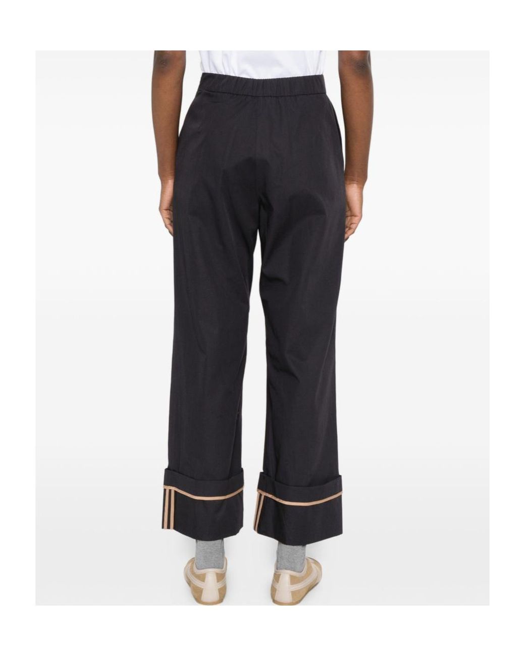 Herno Black Elasticated Waistband Trousers