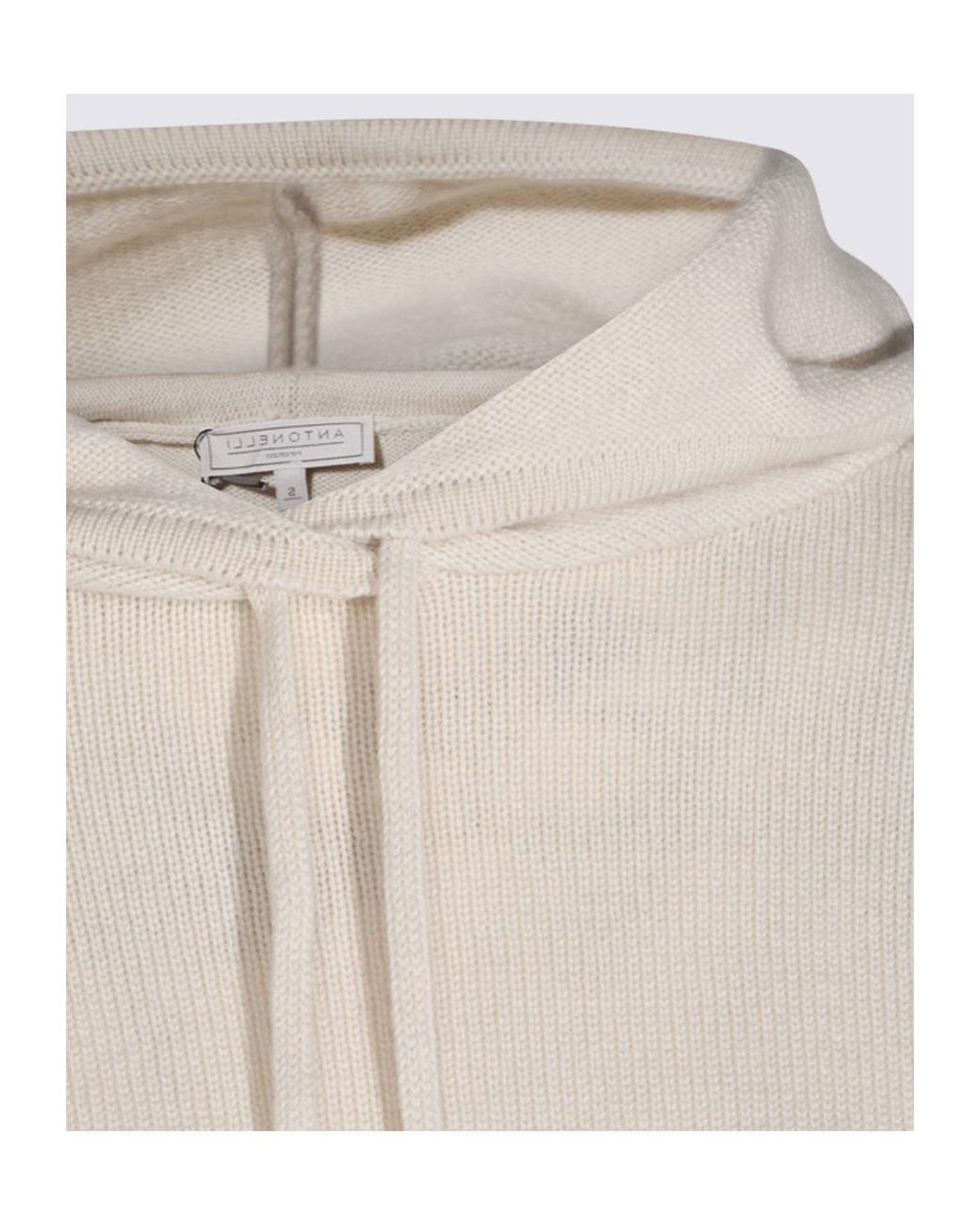 Antonelli Natural Ribbed Hem Hooded Sweater