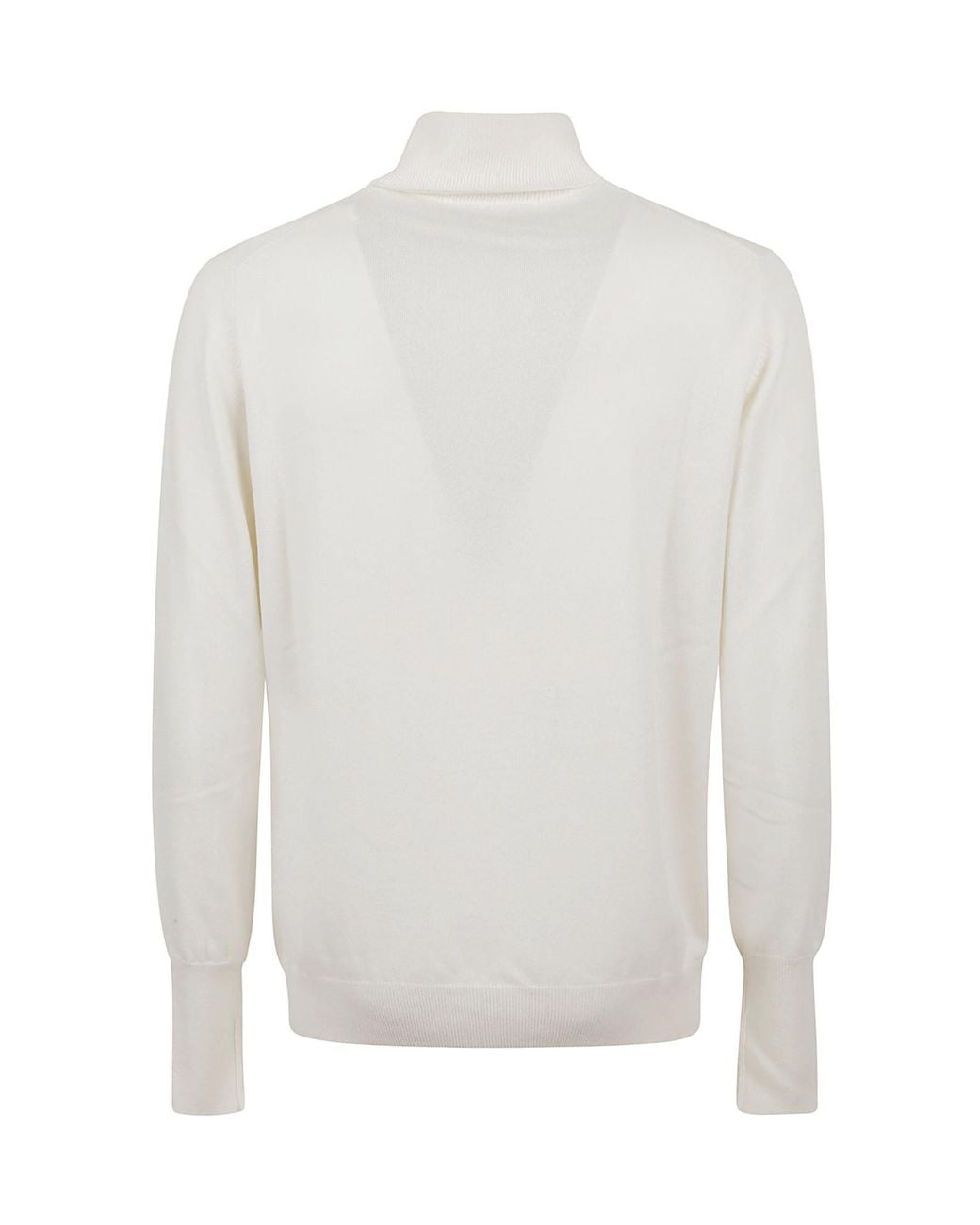Ballantyne White Turtleneck Long Sleeved Knitted Jumper for men