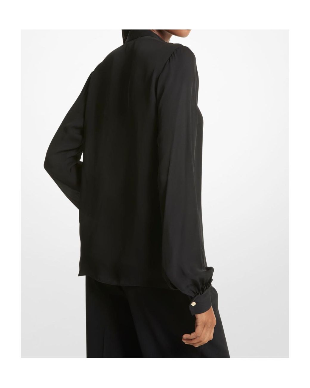 Michael Kors Black Michael Pleat Detailed Buttoned Shirt