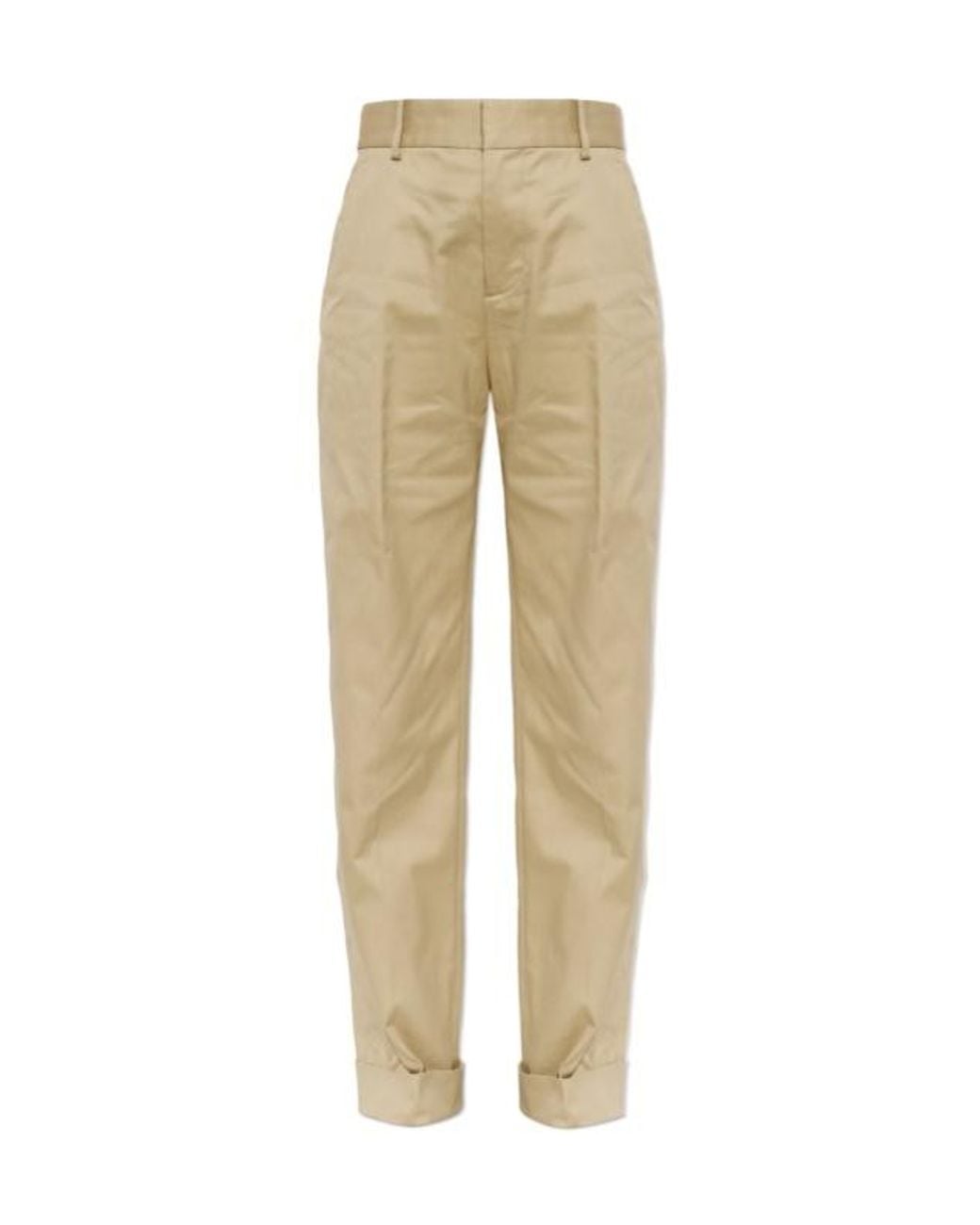 DSquared² Natural Creased Straight-Leg Pants