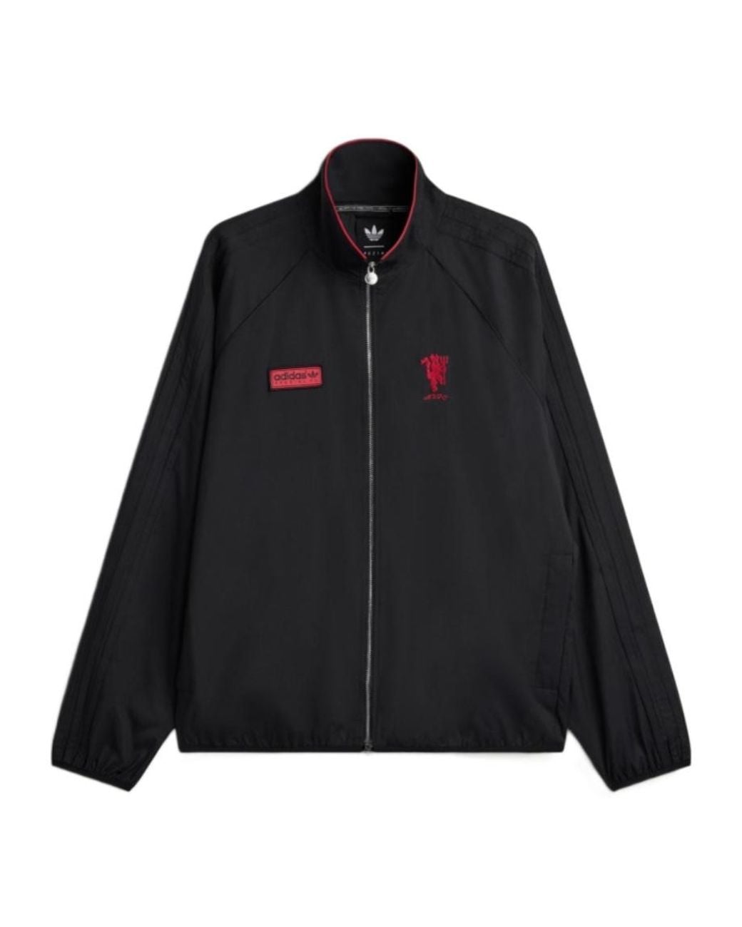 Adidas Originals Black Manchester United Spzl F.C. Track Top for men