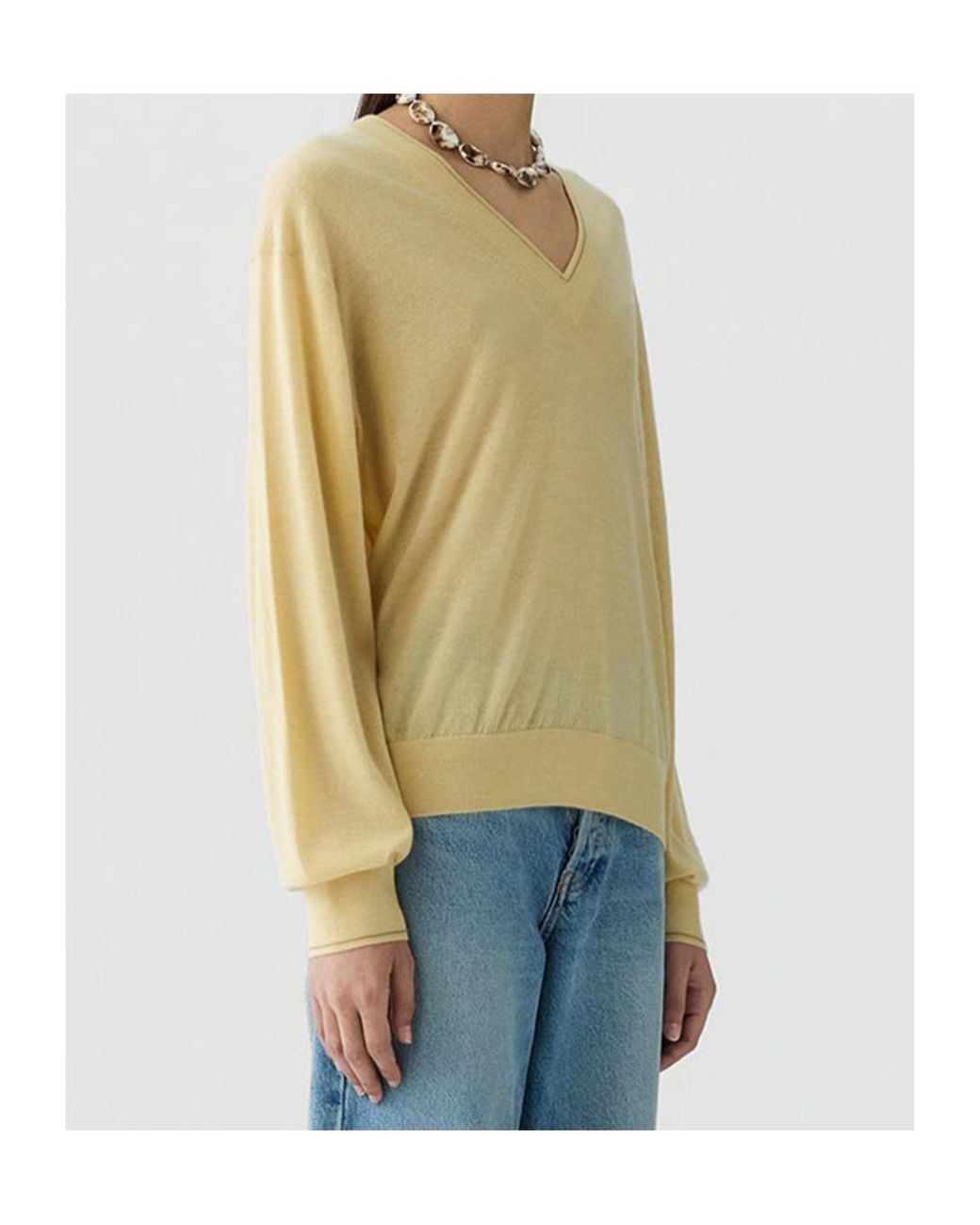 Guest In Residence Natural The Airy V Cashmere Sweater