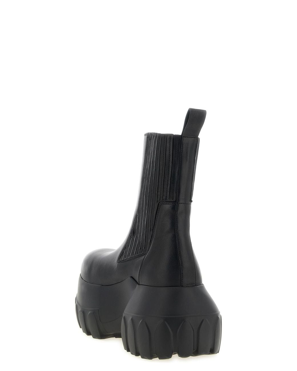 Rick Owens Black Tower Beatle Mega Tractor Ankle Boots