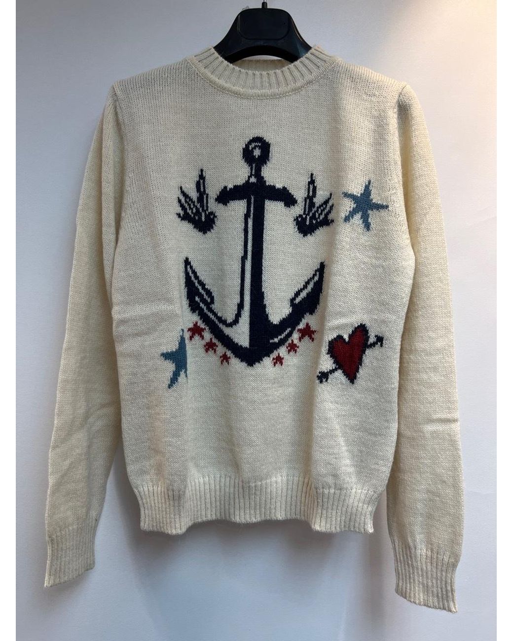 Weekend by Maxmara White Wkdnitra Motif Intarsia Knitted Jumper