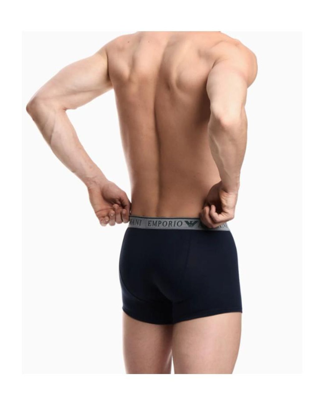 Emporio Armani Blue Two-Pack Of Boxer Briefs for men